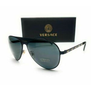 Versace Unisex Matte Black Grey Sunglasses!
